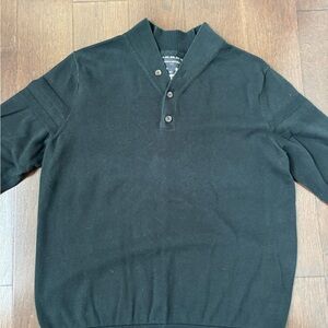 Banana Republic Black Button-Up Sweater